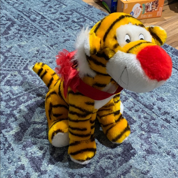 Toy Works Other - Cute striped tiger sits 12” high,great condition w red nose, whiskers, and tail